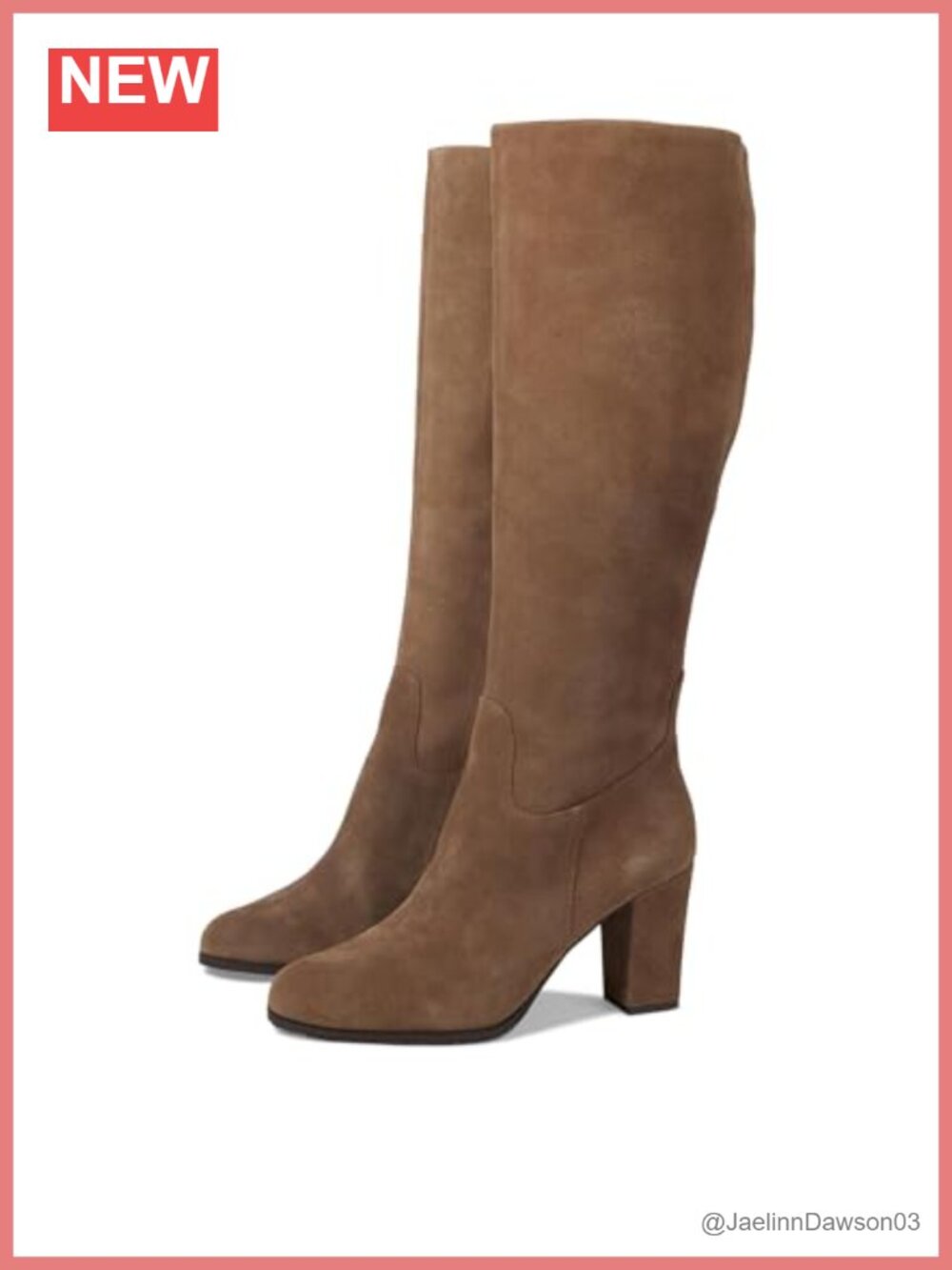 NYDJ Women's Sabastin Suede Knee-High Boots, Almond Toe